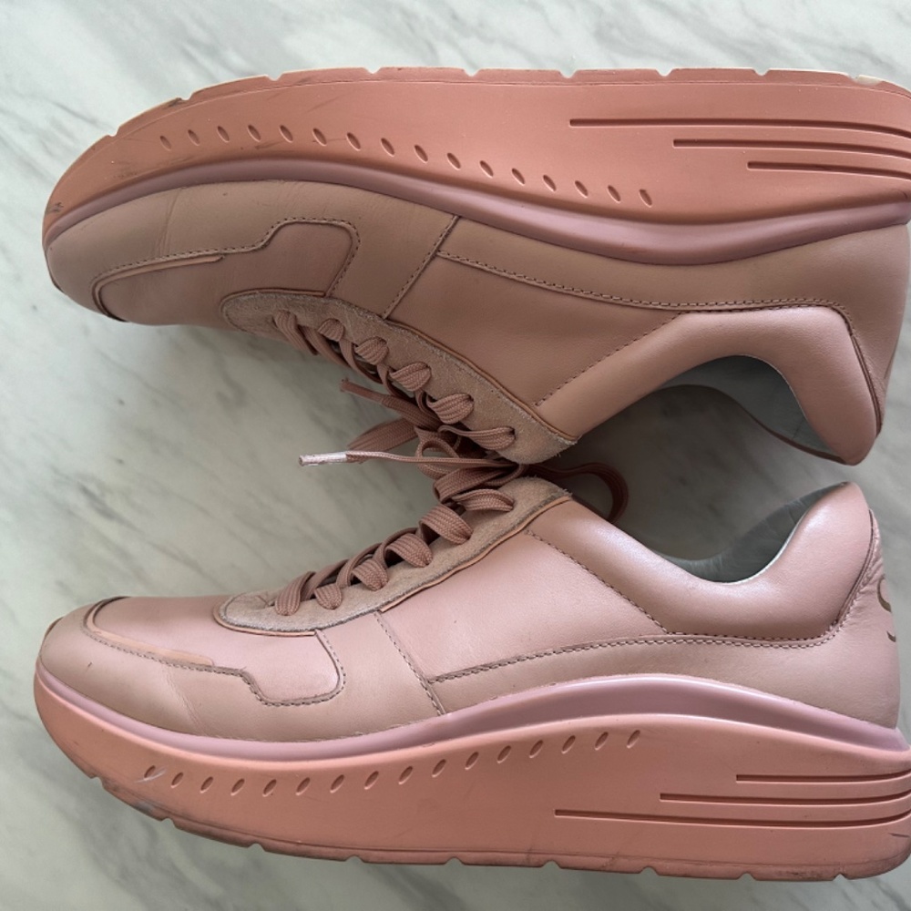 Stuart Weitzman Jaqi Leather Sneakers Size 10 - Picture 12 of 13